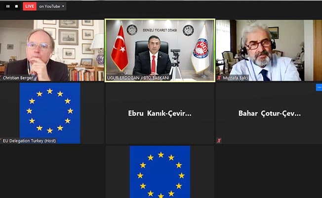 DTO Başkanı Erdoğan ile AB Delegasyonu Başkanı Berger, Webinarda biraraya geldi
