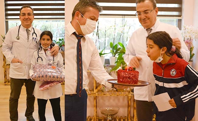 Geleceğin doktoru doğum gününü PAÜ Hastanesinde kutladı