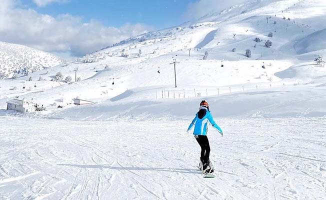 Ege’nin en büyük kayak merkezi en sakin günlerini yaşıyor
