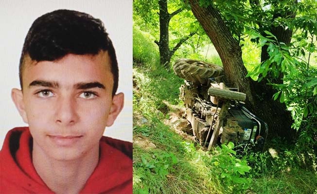 16 yaşındaki genç devrilen traktörün altında hayatını kaybetti