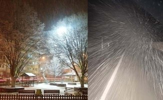 Denizli kent merkezine beklenen ilk kar düştü